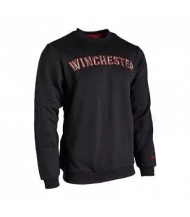 Winchester Sweatshirt, Falcon, Crew Neck, Siyah