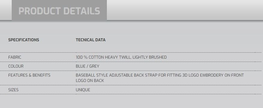 Fabarm Pack Of 120 Signature Cap Navy Grey Şapka