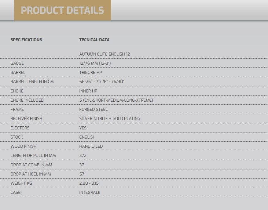 Fabarm Autumn Elite English Stock 20/71 Çifte Av Tüfeği